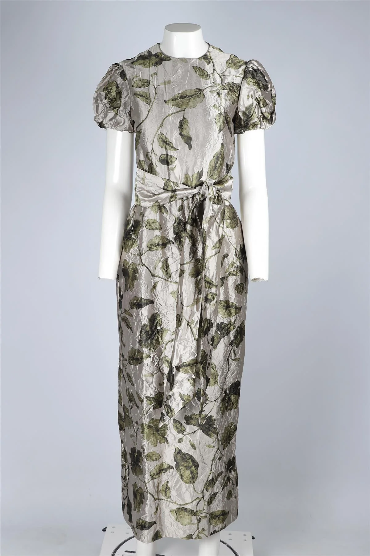ERDEM GREY SATIN MAXI DRESS UK 8 - Image 2