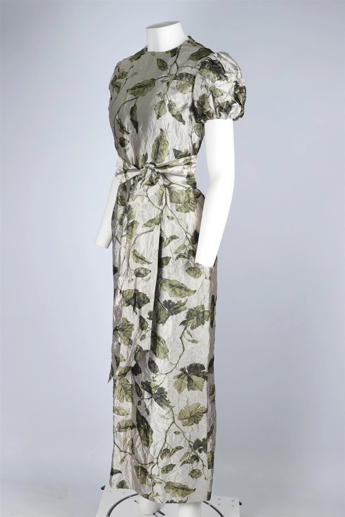 ERDEM GREY SATIN MAXI DRESS UK 8 - Image 3