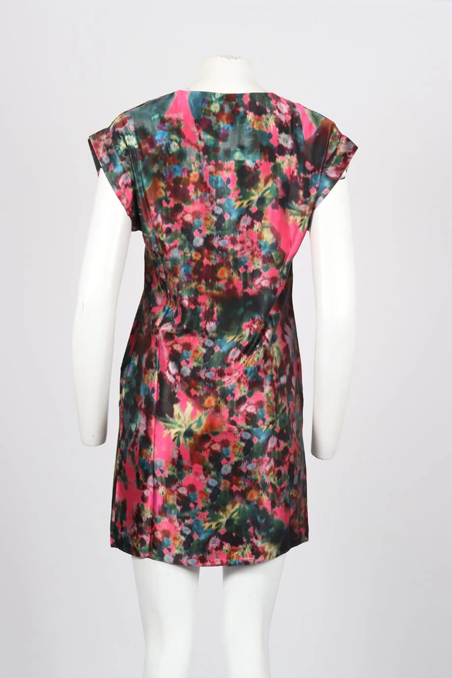 ERDEM PRINTED SILK MINI DRESS UK 8 - Image 4
