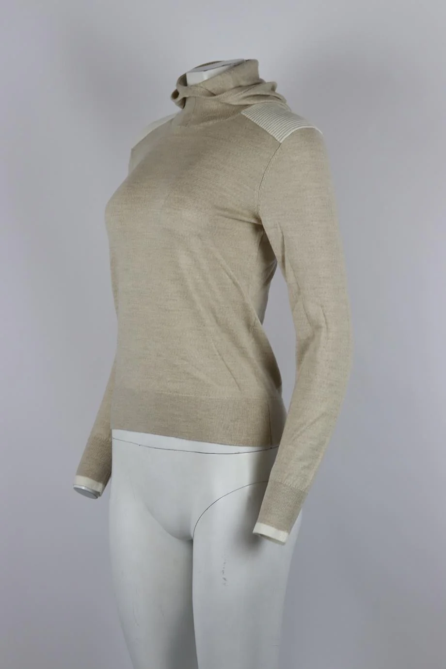 ERIN SNOW HOODED WOOL SWEATER SMALL - Image 3