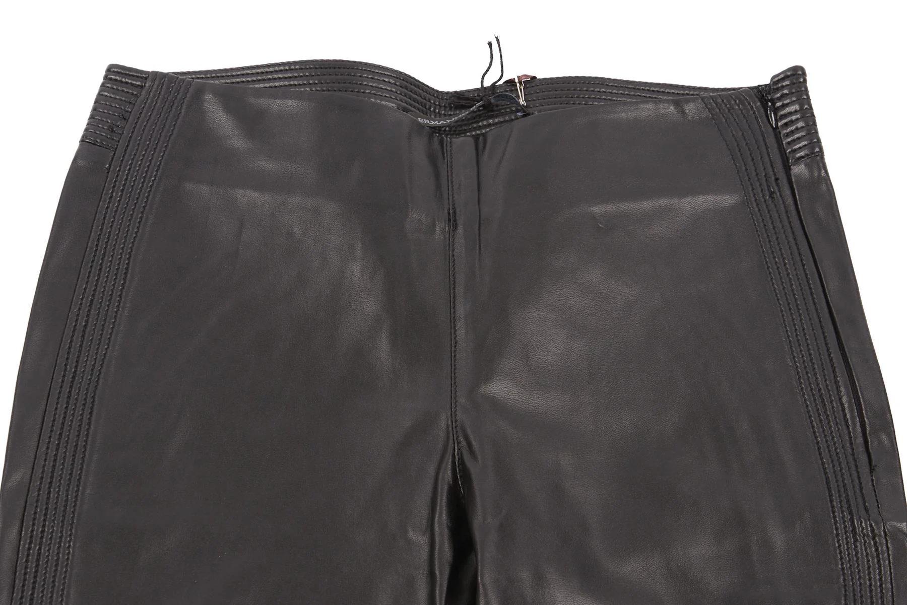 ERMANNO SCERVINO BLACK FAUX LEATHER SKINNY PANTS IT 38 UK 6 - Image 3