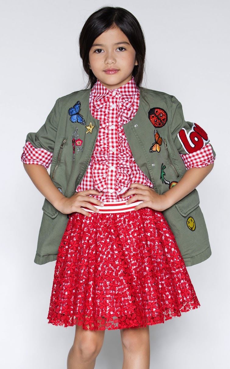 ERMANNO SCERVINO GIRLS GREEN PATCH MILITARY JACKET 4 YEARS - Image 6