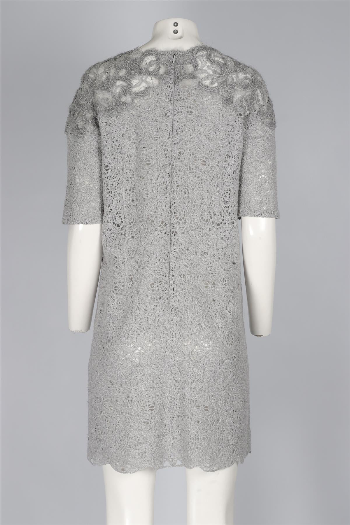 ERMANNO SCERVINO GREY WOOL DRESS IT 44 UK 12 - Image 4