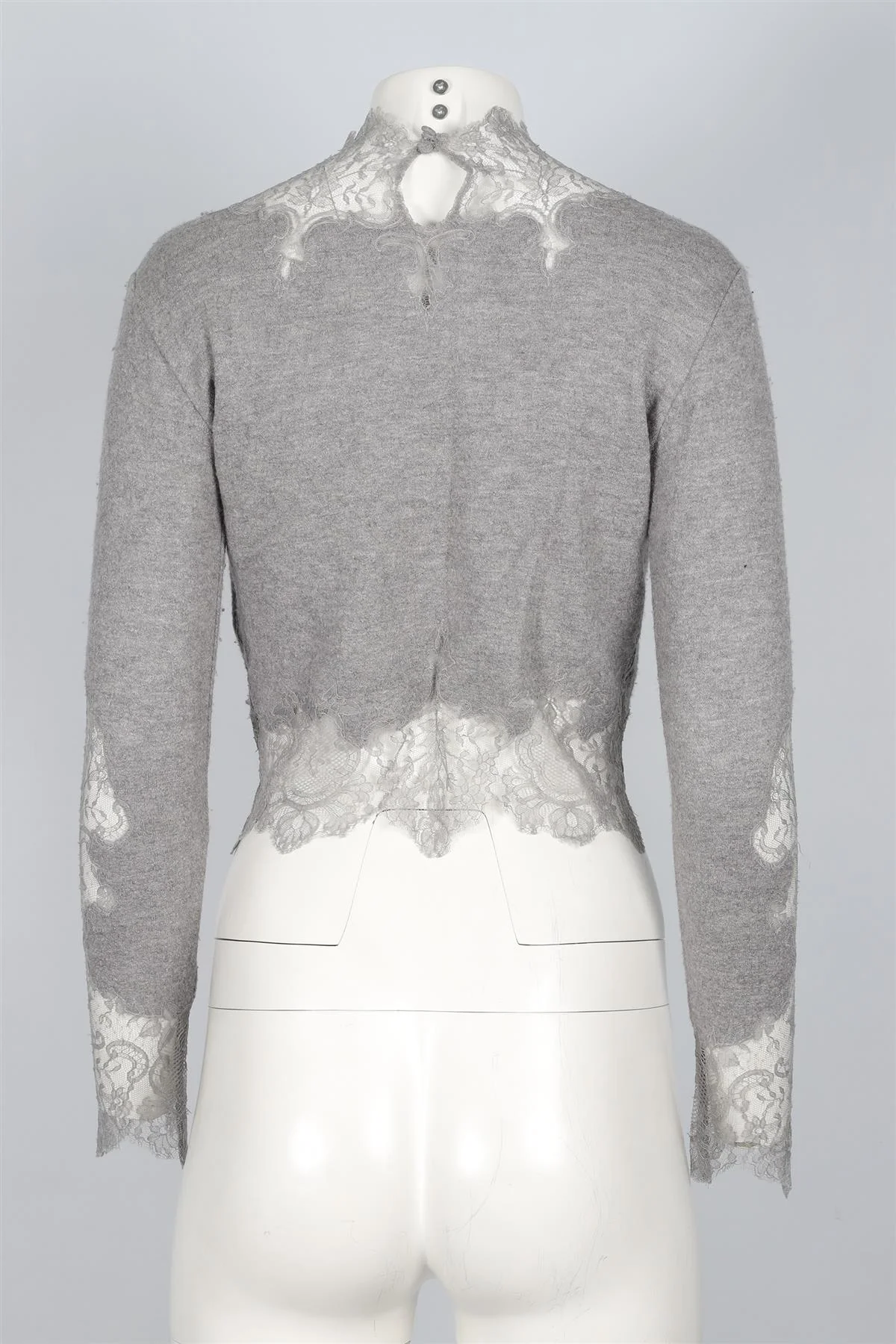 ERMANNO SCERVINO GREY WOOL SWEATER IT 36 UK 4 - Image 4