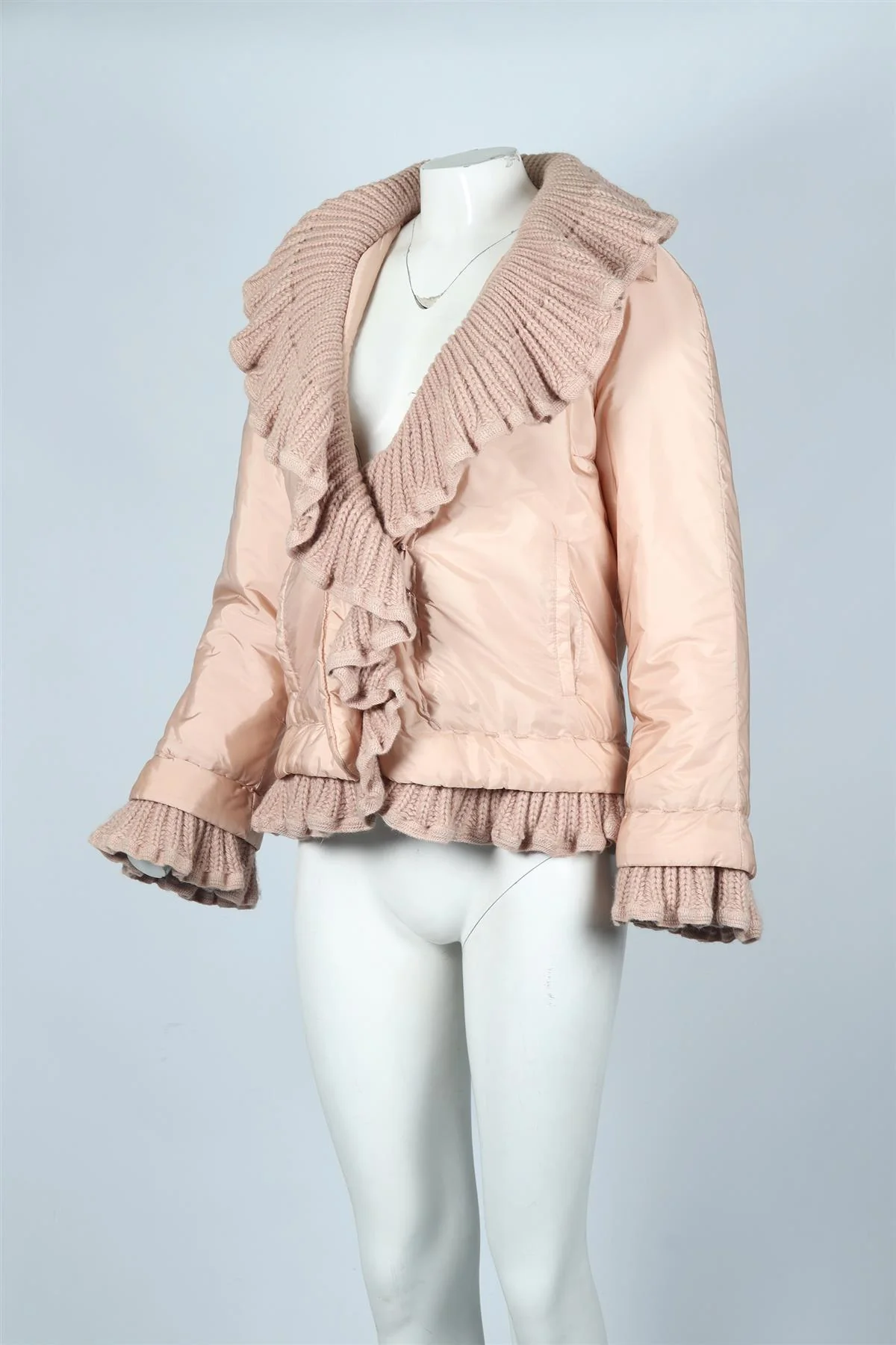 ERMANNO SCERVINO KNIT AND PADDED SHELL JACKET IT 42 UK 10 - Image 3