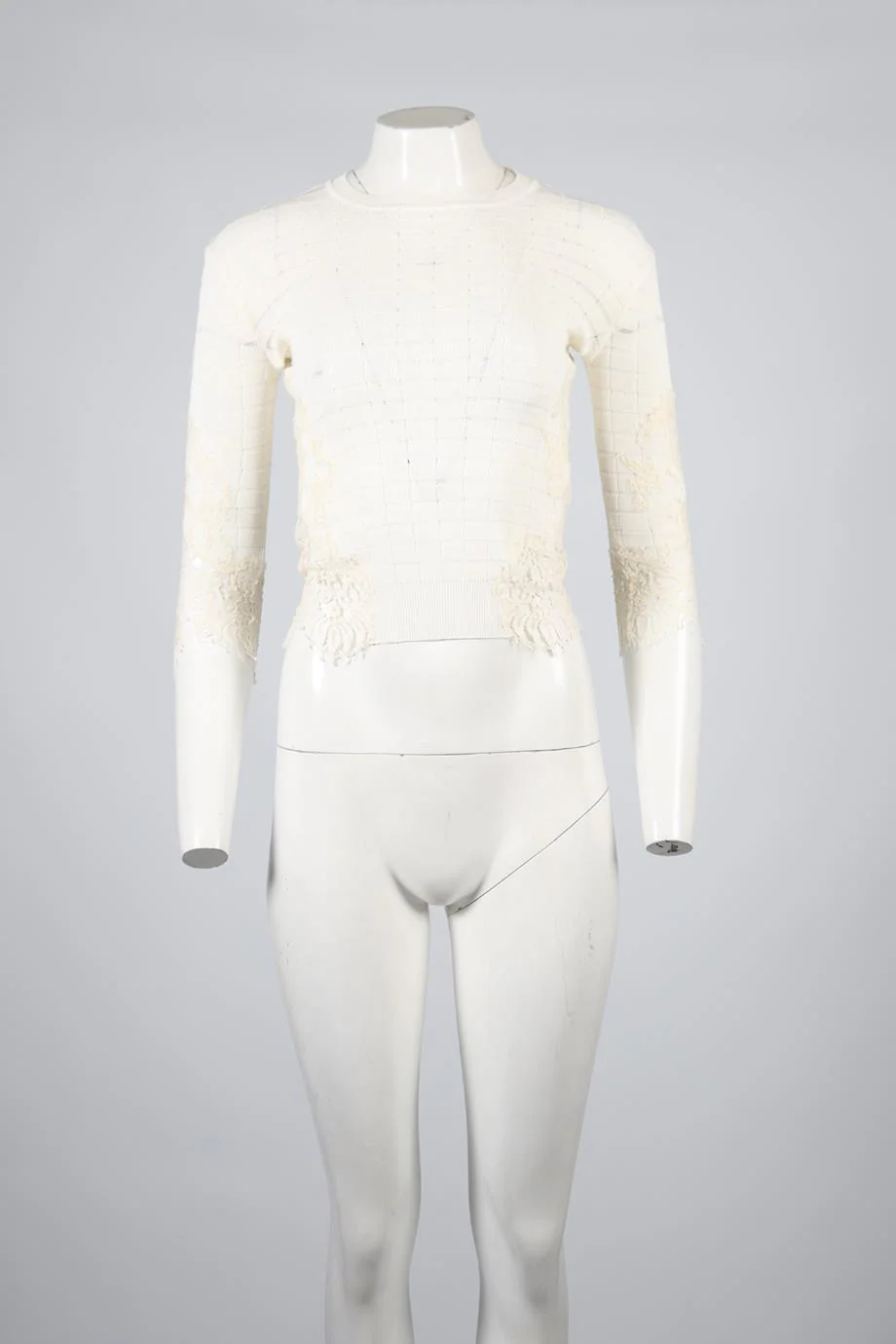 ERMANNO SCERVINO LACE AND KNIT TOP IT 38 UK 6 - Image 2