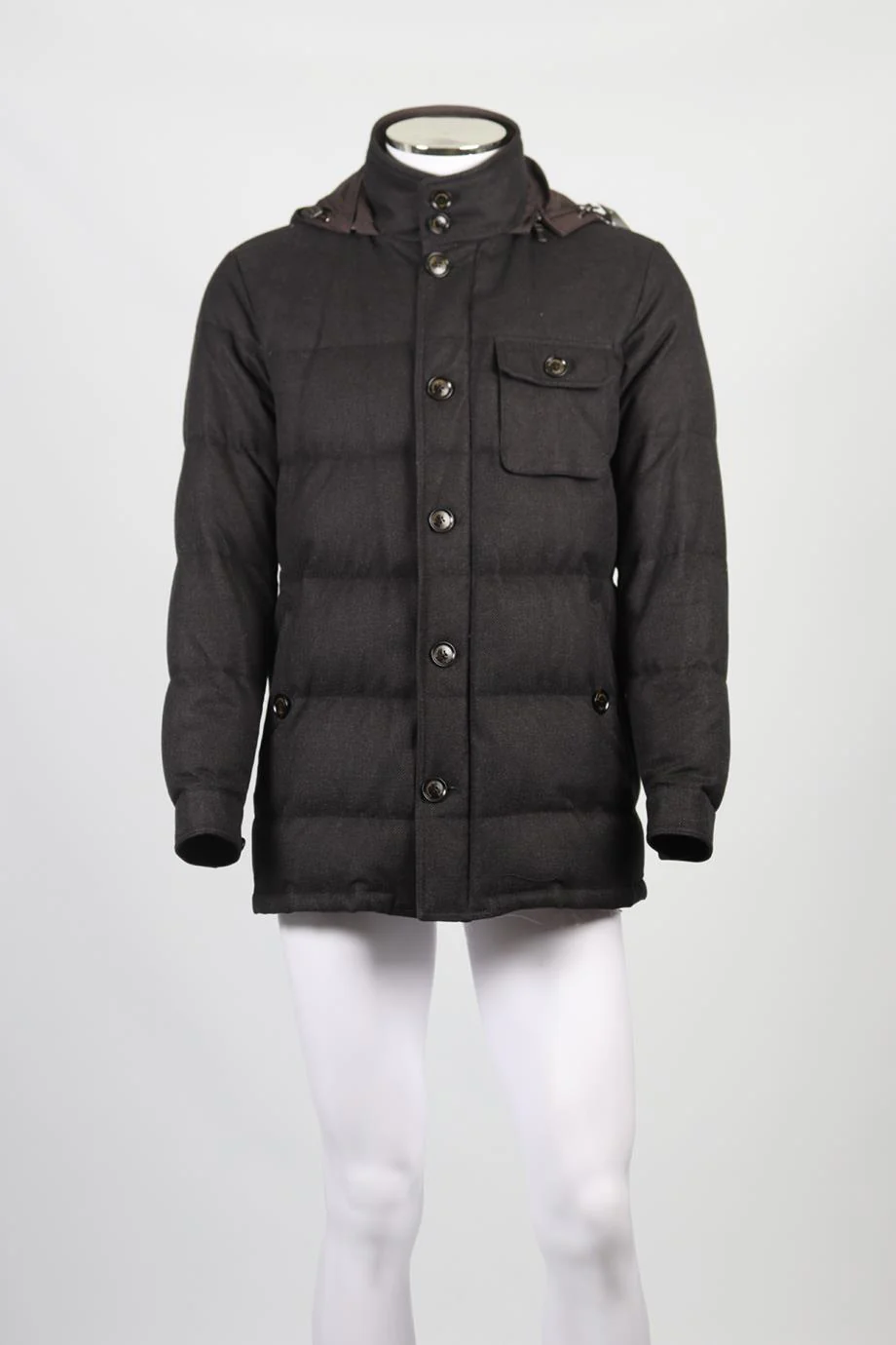 ERMENEGILDO ZEGNO MEN'S PADDED WOOL DOWN JACKET IT 50 UK/US 40, IT 50 - Image 2