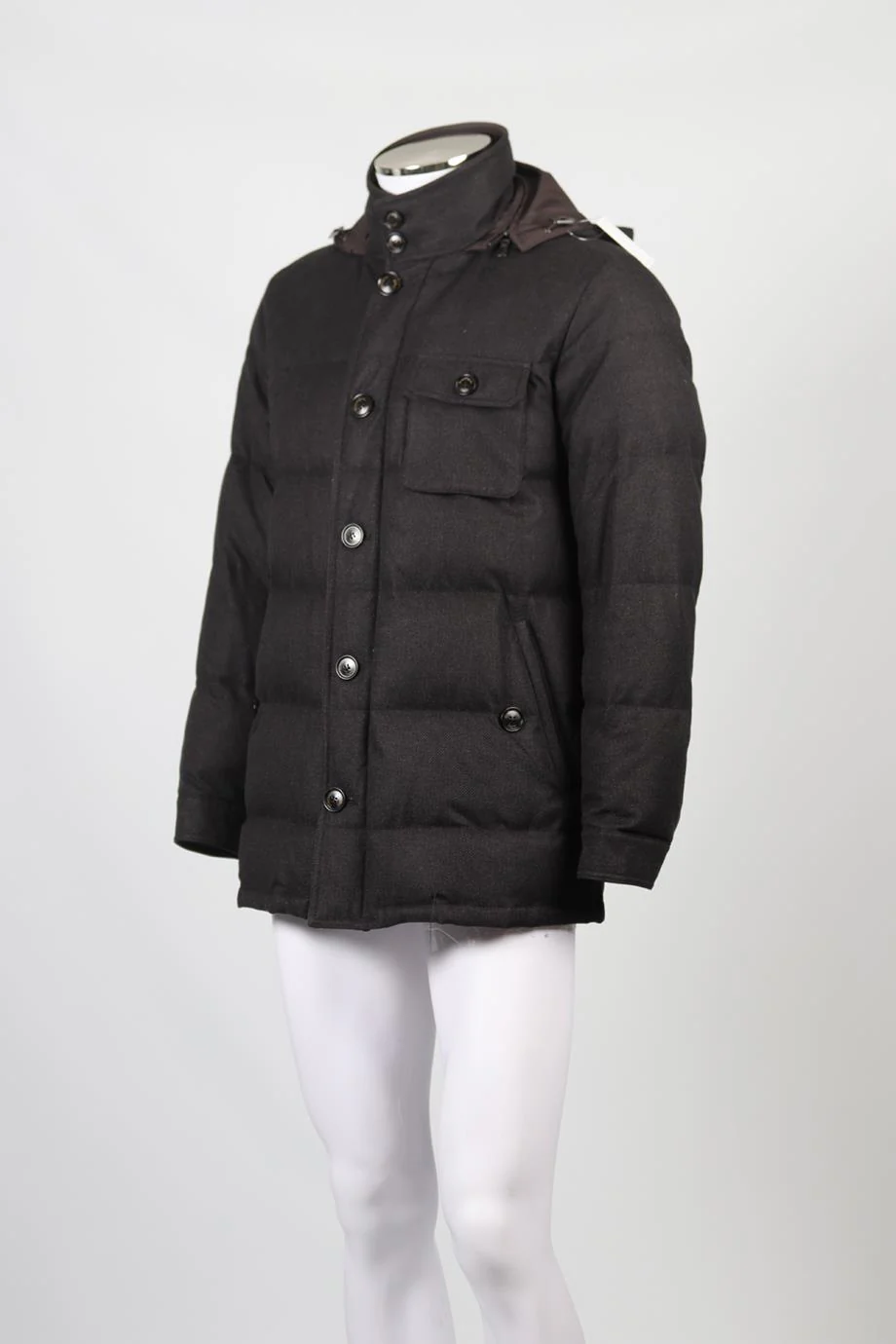 ERMENEGILDO ZEGNO MEN'S PADDED WOOL DOWN JACKET IT 50 UK/US 40, IT 50 - Image 3