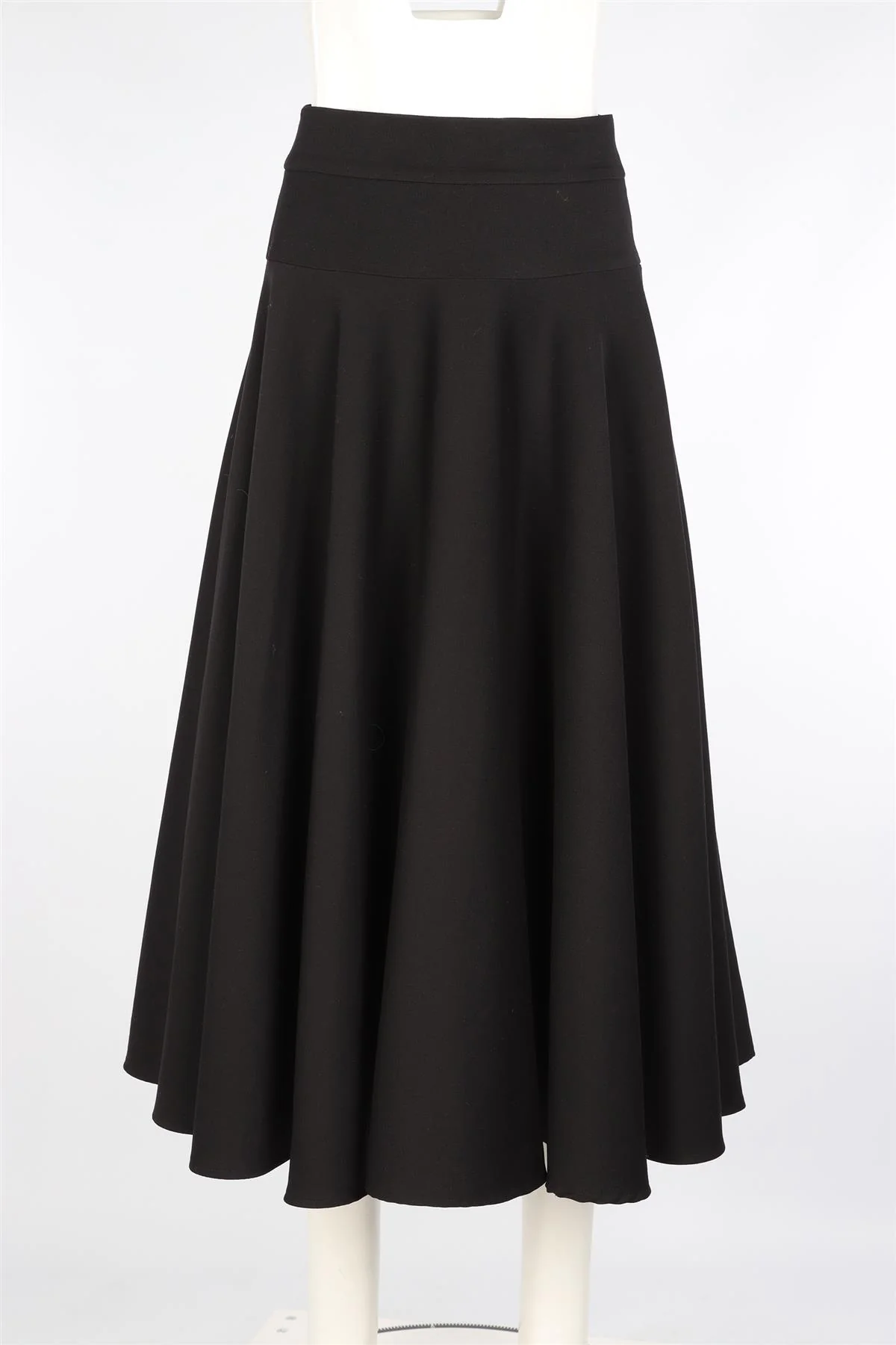 ESCADA BLACK WOOL MAXI SKIRT IT 36 UK 4 - Image 2
