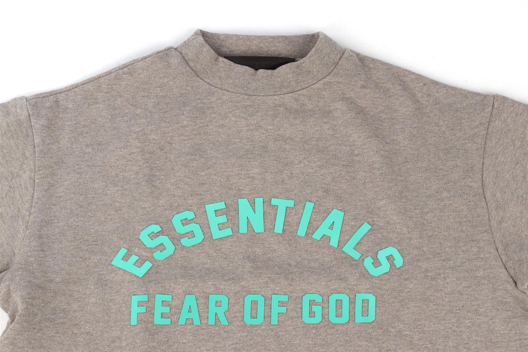 ESSENTIALS FEAR OF GOD GREY KIDS BOYS TOP 7-8 YEARS - Image 2