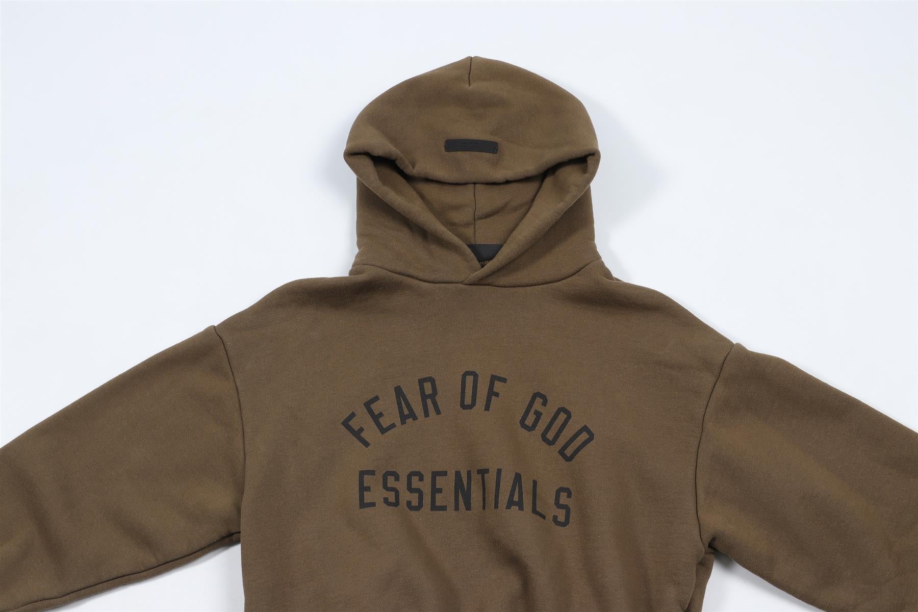 ESSENTIALS GREEN KIDS BOYS HOODIE 8 YEARS - Image 3