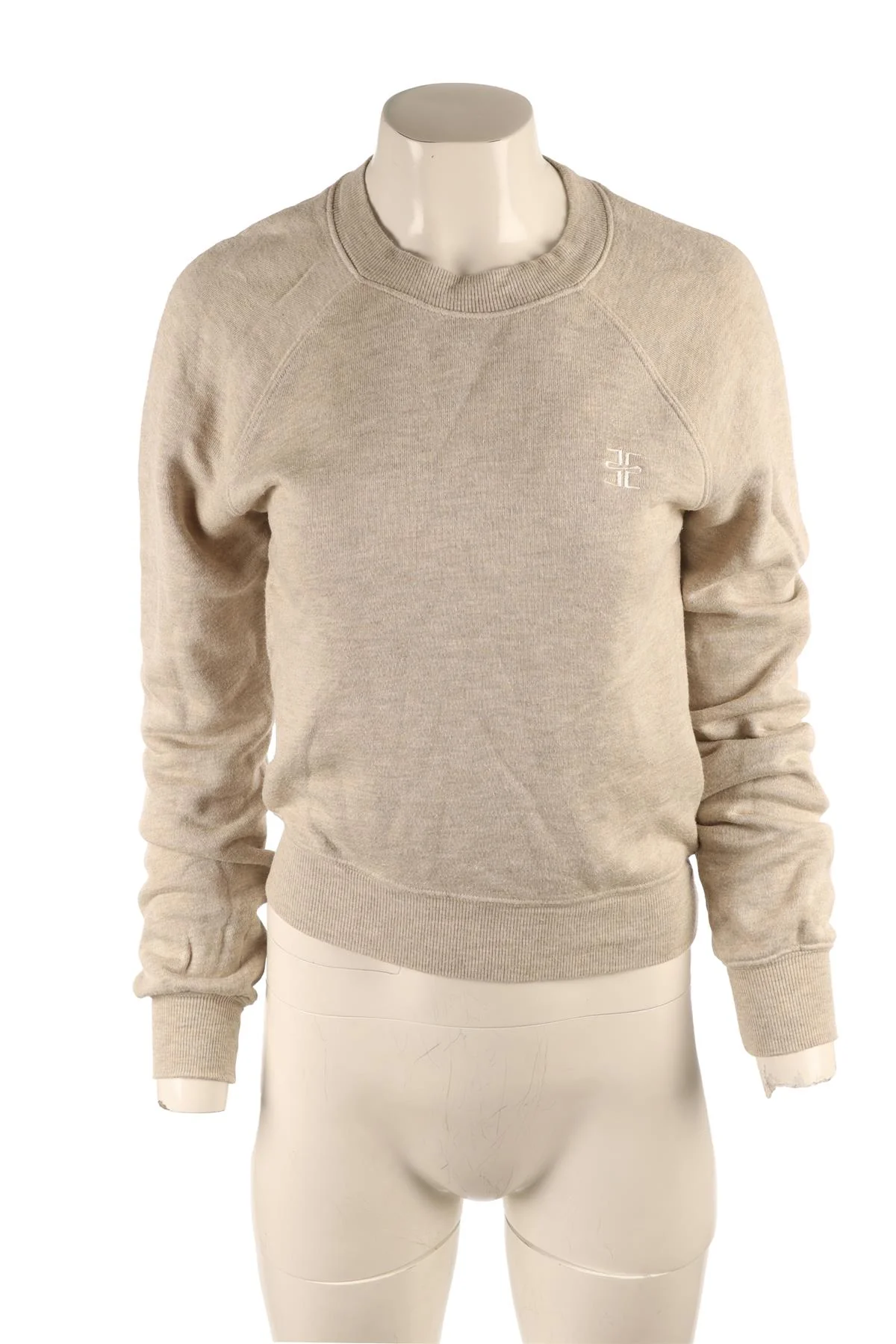 ETERNE BEIGE COTTON SWEATSHIRT SMALL - Image 2