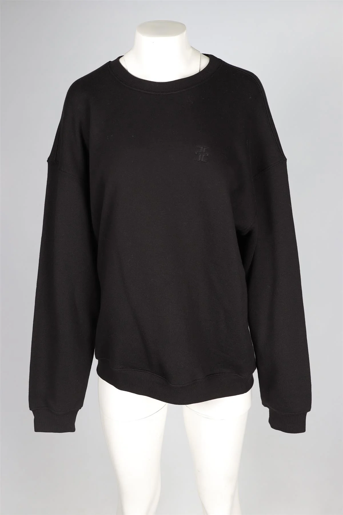 ETERNE BLACK COTTON SWEATSHIRT MEDIUM - Image 2