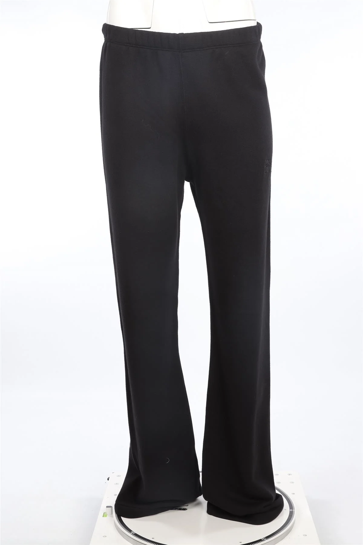 ETERNE BLACK COTTON TRACK PANTS MEDIUM - Image 2