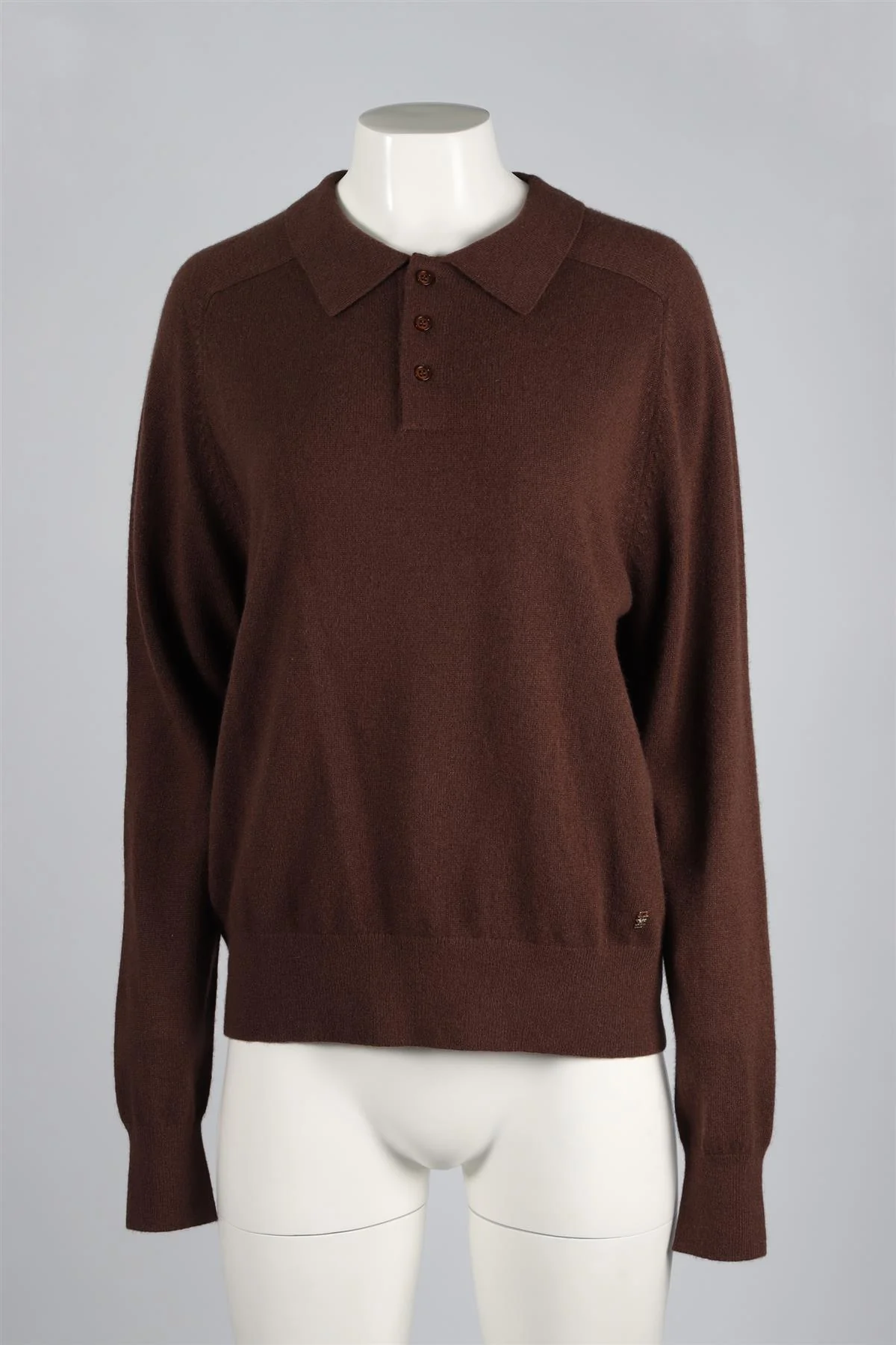 ÉTERNE BROWN CASHMERE SWEATER XSMALL-SMALL - Image 2