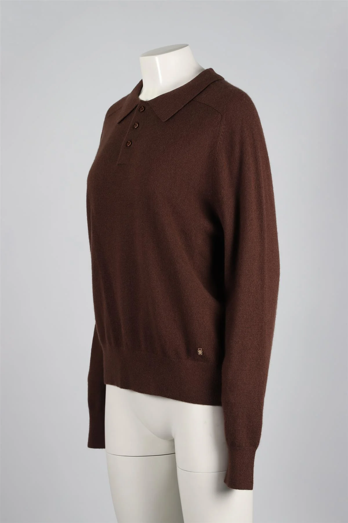 ÉTERNE BROWN CASHMERE SWEATER XSMALL-SMALL - Image 3