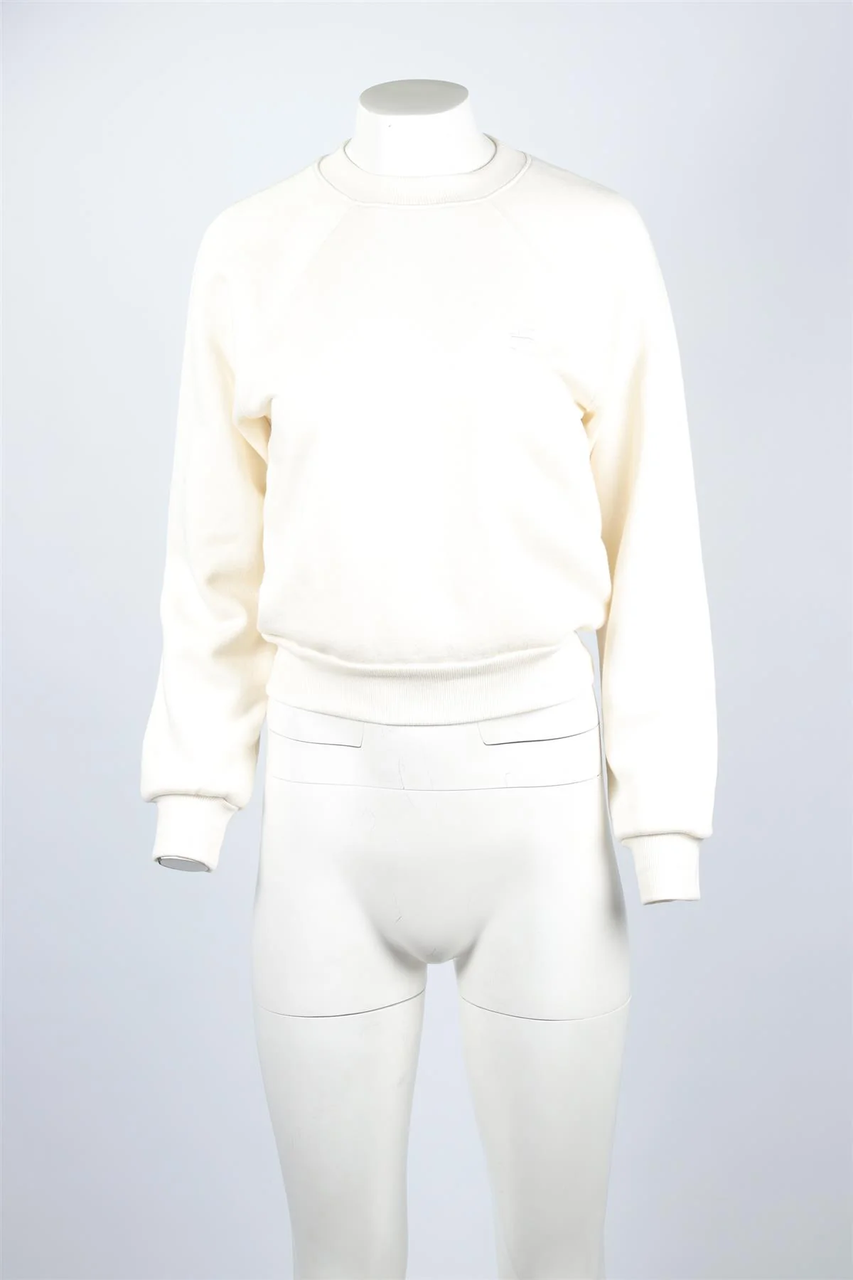 ETERNE CREAM COTTON SWEATSHIRT SMALL - Image 2