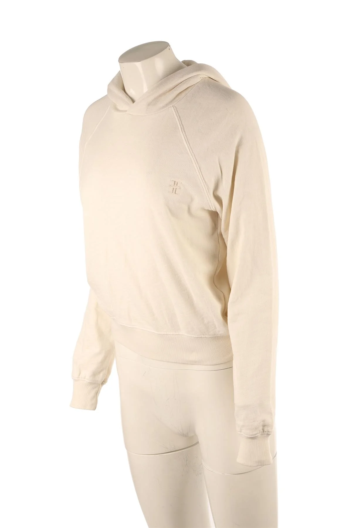 ETERNE ECRU COTTON HOODIE SMALL - Image 3