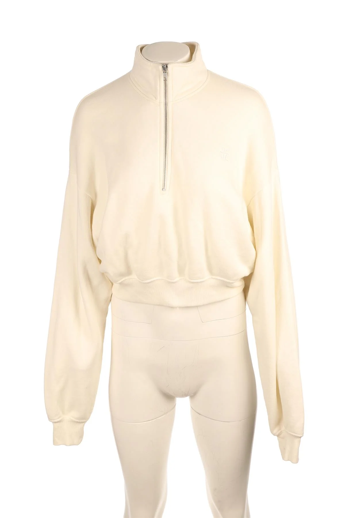 ETERNE ECRU COTTON SWEATSHIRT SMALL - Image 2