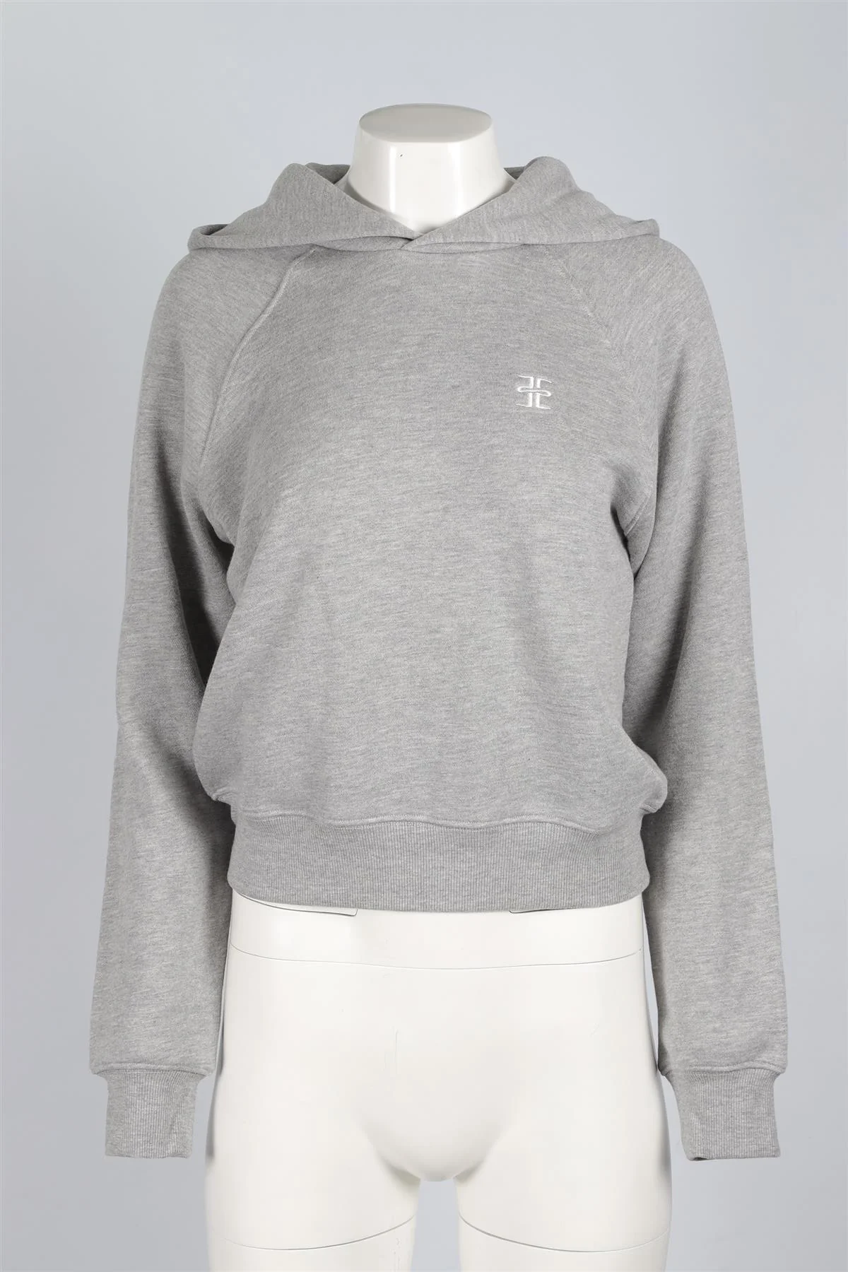 ETERNE GREY COTTON HOODIE MEDIUM - Image 2