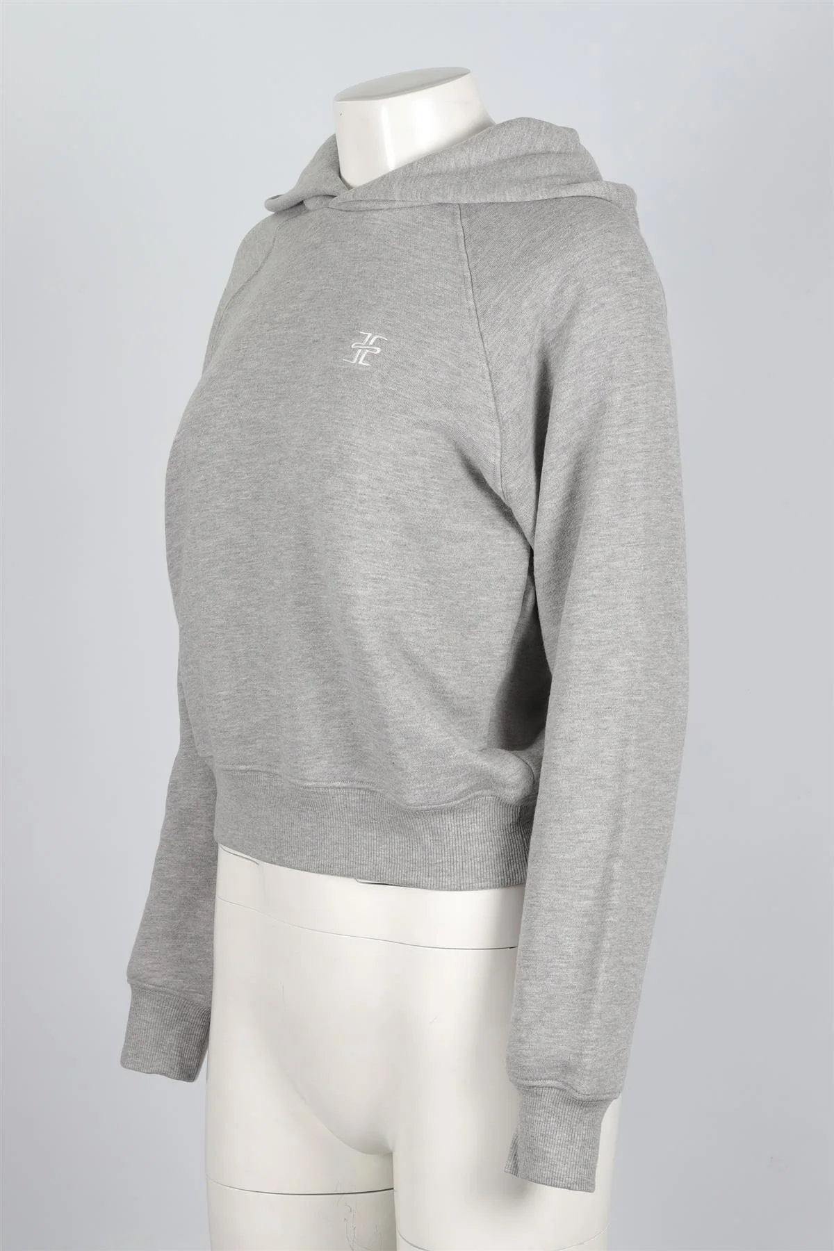 ETERNE GREY COTTON HOODIE MEDIUM - Image 3