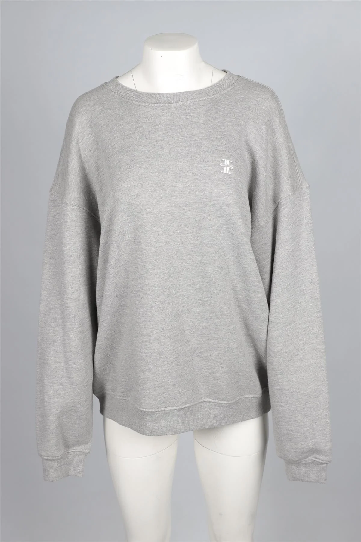 ETERNE GREY COTTON SWEATSHIRT MEDIUM - Image 2