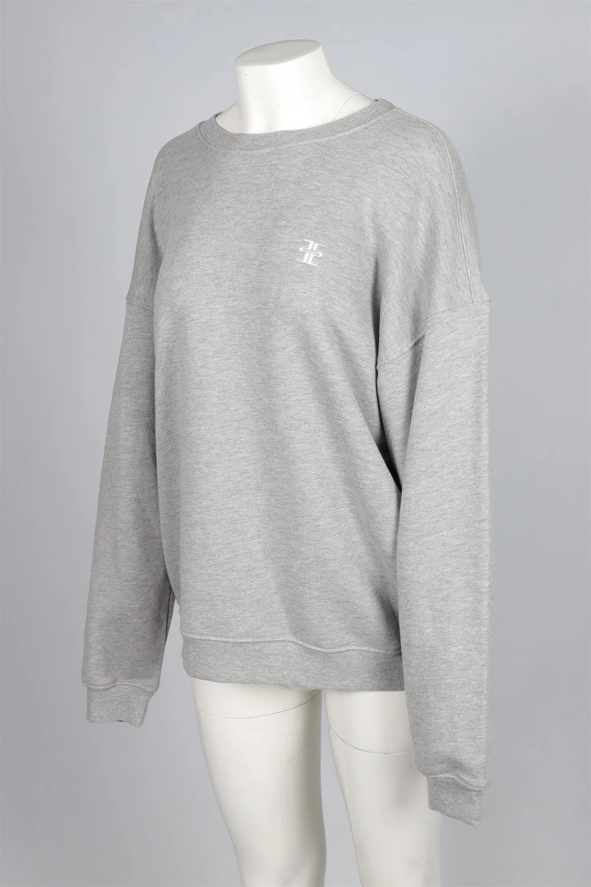 ETERNE GREY COTTON SWEATSHIRT MEDIUM - Image 3