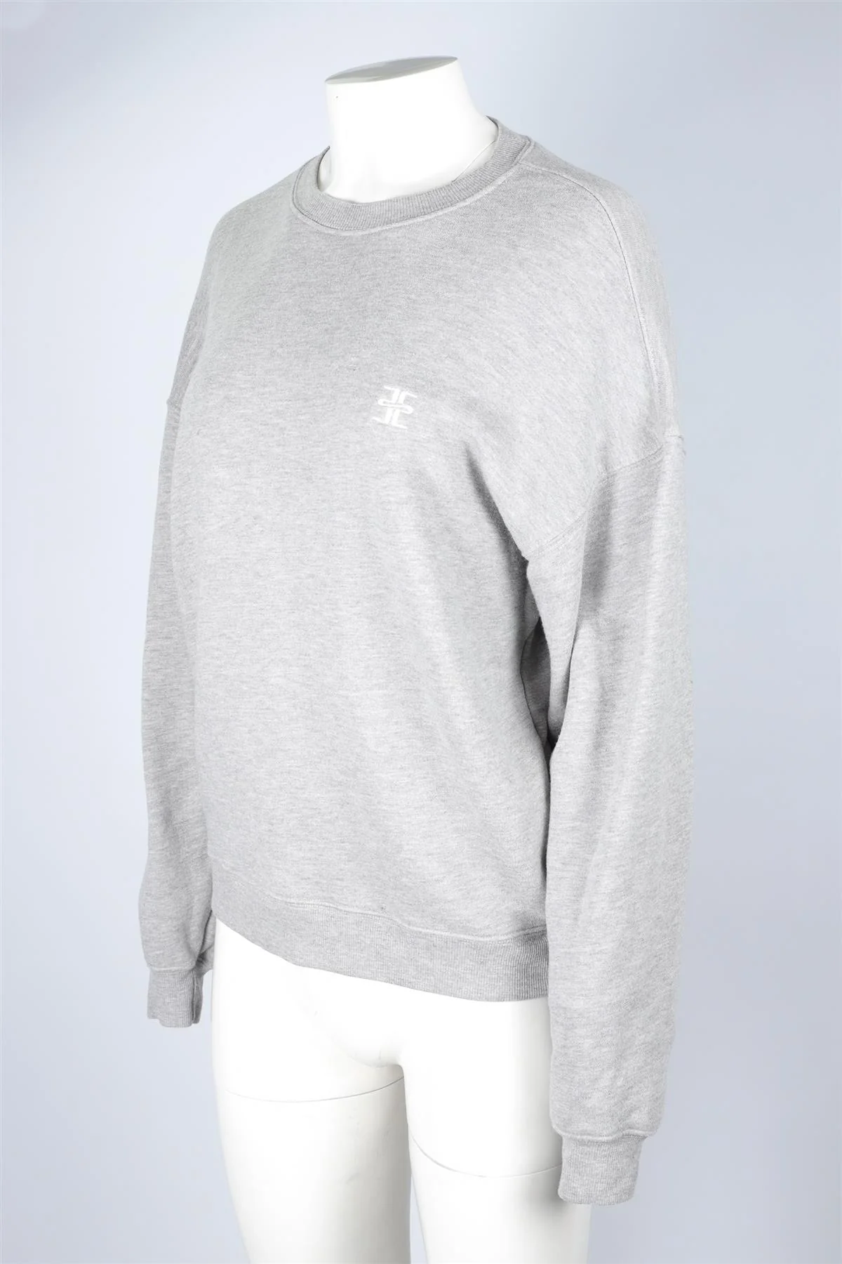 ETERNE GREY COTTON SWEATSHIRT XSMALL - Image 3