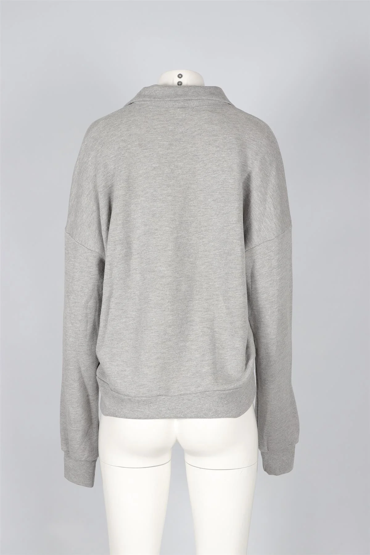 ÉTERNE GREY COTTON SWEATSHIRT XSMALL - Image 4