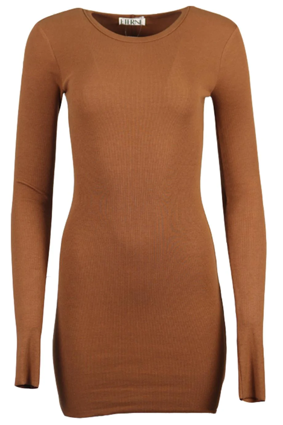 ETERNE RIBBED COTTON BLEND MINI DRESS SMALL
