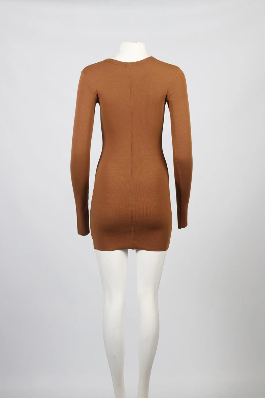 ETERNE RIBBED COTTON BLEND MINI DRESS SMALL - Image 4