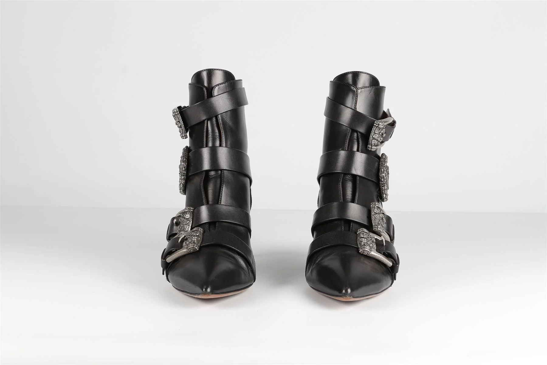 ETRO BLACK LEATHER ANKLE BOOTS EU 40 UK 7 US 10 - Image 3
