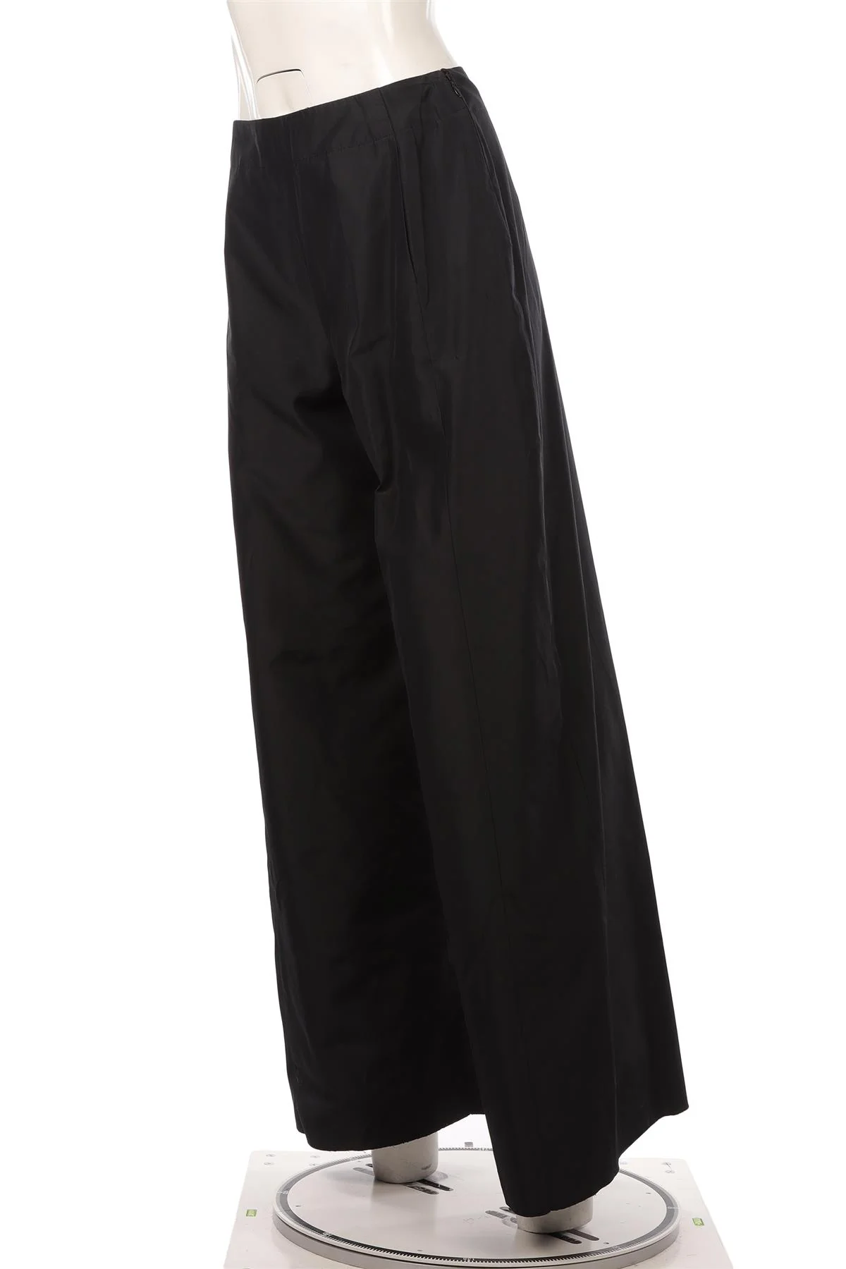 ETRO BLACK TAFFETA WIDE LEG PANTS IT 42 UK 10 - Image 3