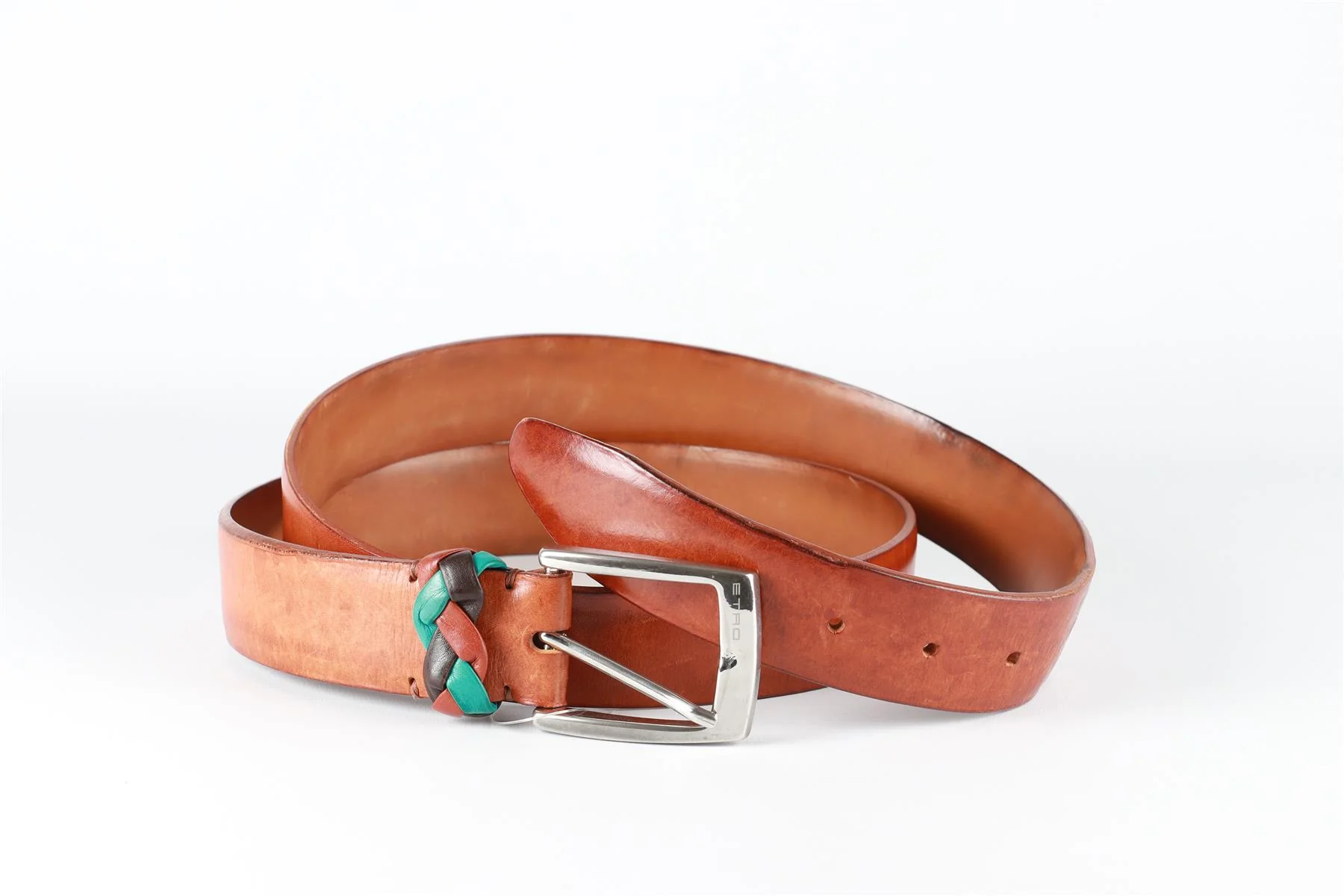 ETRO BROWN LEATHER BELT 110 CM - Image 3