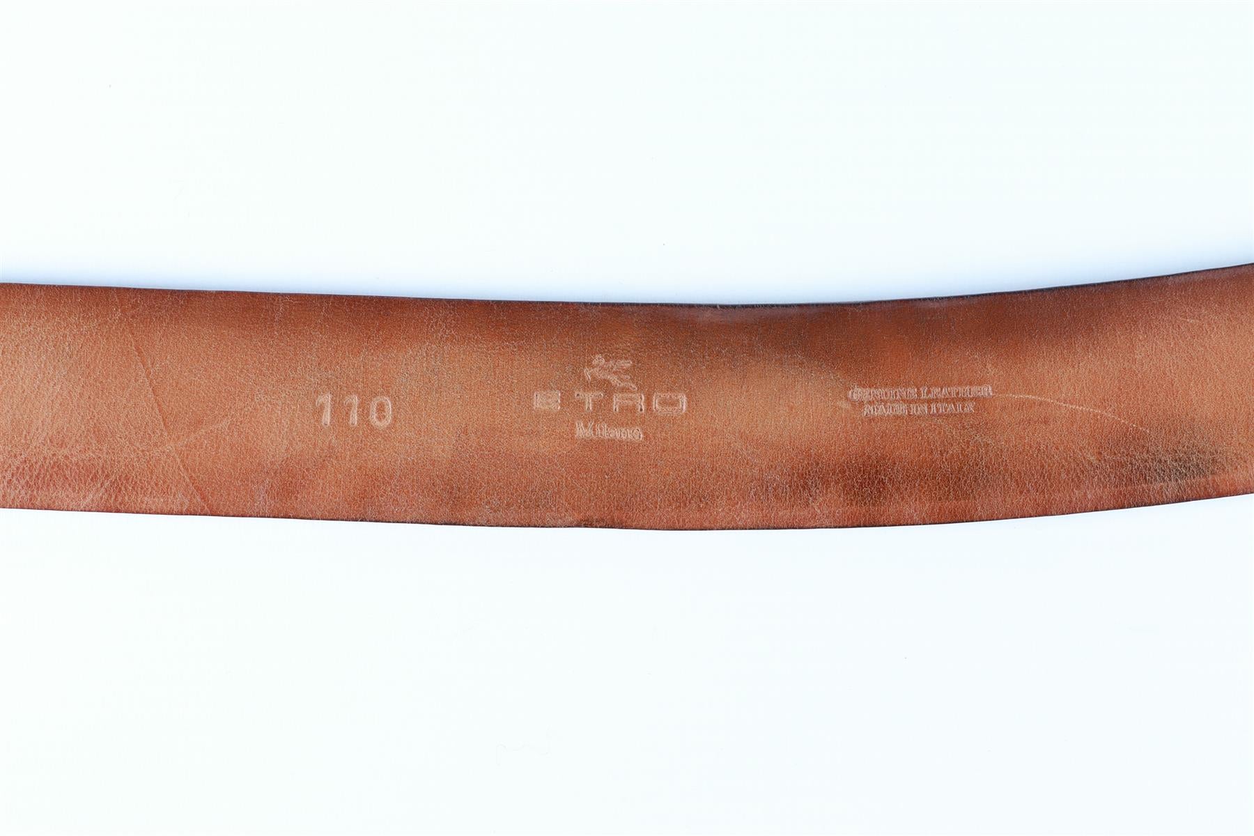 ETRO BROWN LEATHER BELT 110 CM - Image 5