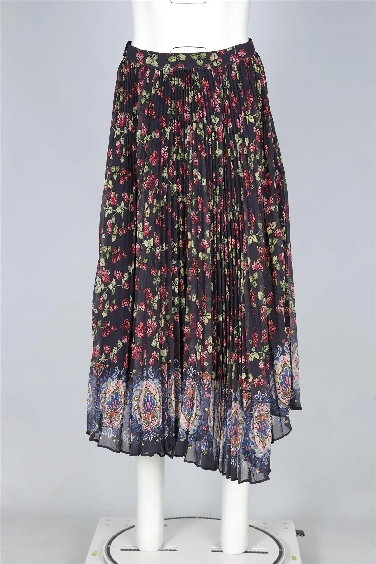 ETRO MULTI CHIFFON MIDI SKIRT IT 40 UK 8 - Image 2