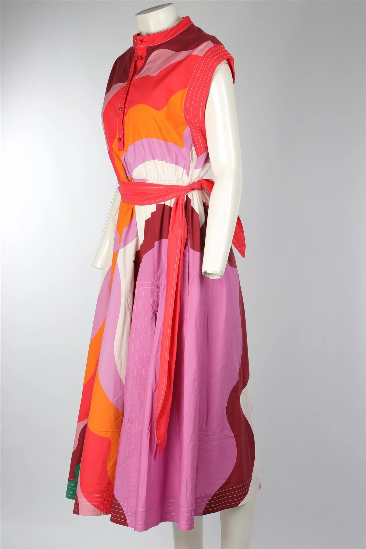 ETRO MULTI COTTON MAXI DRESS IT 46 UK 14 - Image 3
