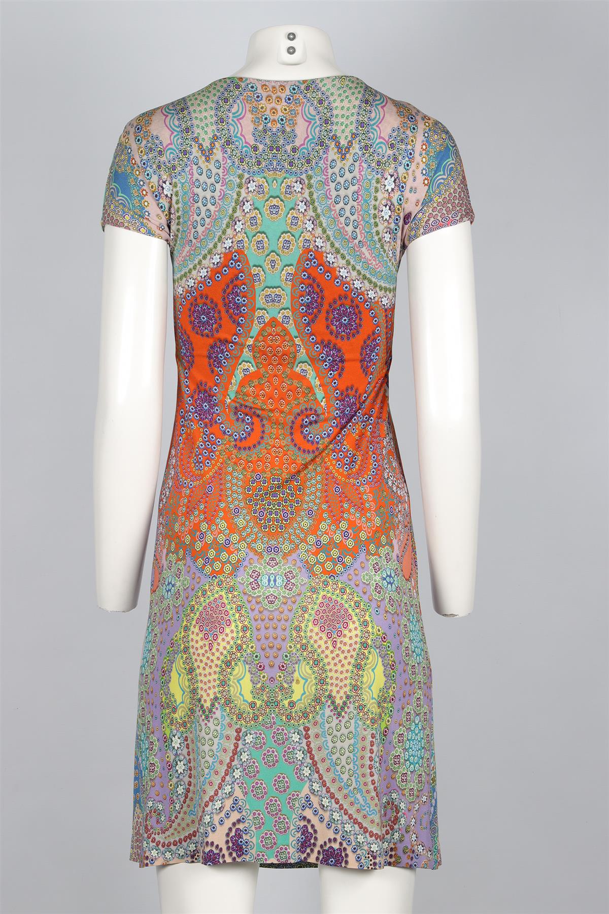 ETRO MULTI SILK MINI DRESS IT 38 UK 6 - Image 4
