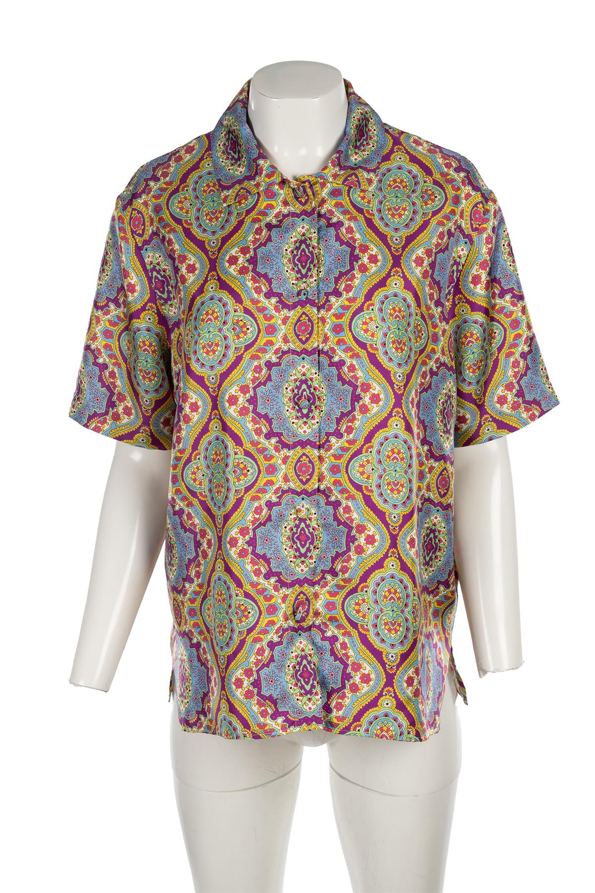 ETRO MULTI SILK SHIRT IT 40 UK 8 - Image 2