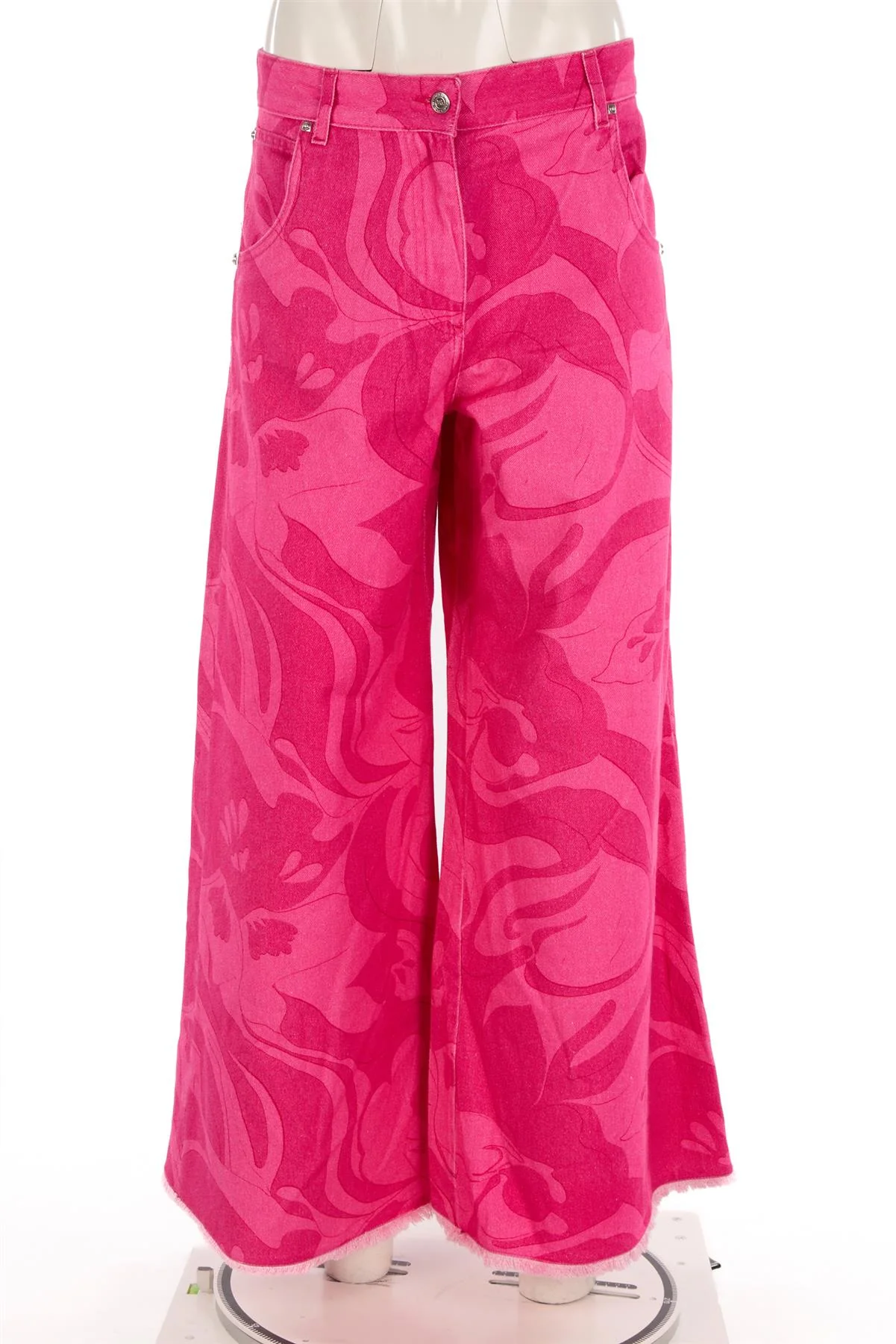ETRO PINK HIGH RISE WIDE LEG JEANS W28 UK 10 - Image 2