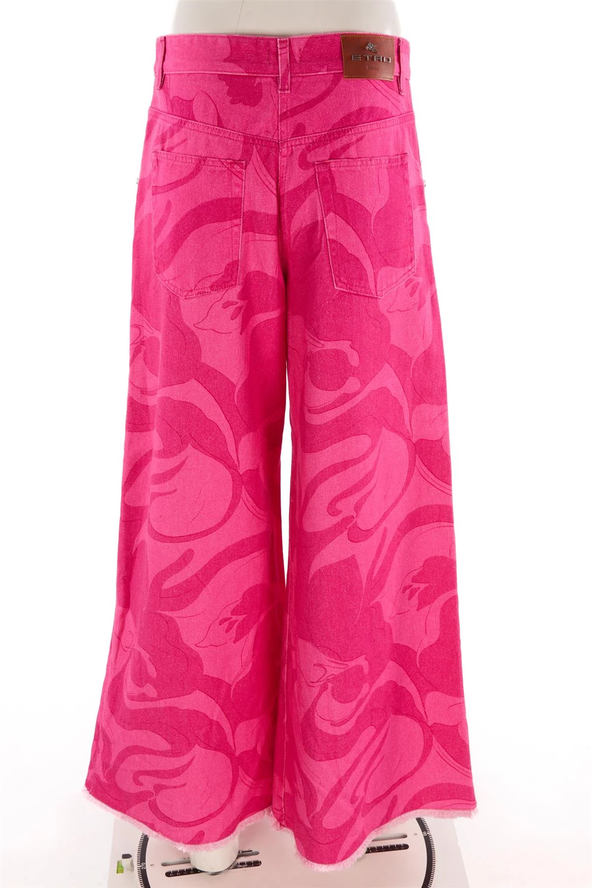 ETRO PINK HIGH RISE WIDE LEG JEANS W28 UK 10 - Image 4