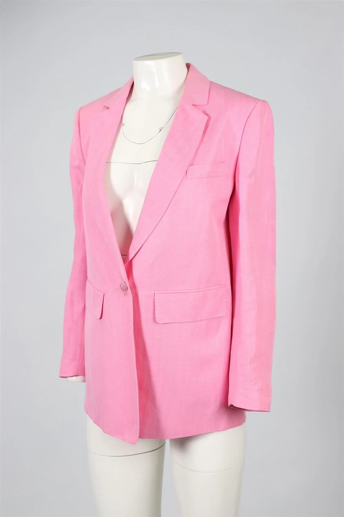 ETRO PINK LINEN BLEND BLAZER IT 40 UK 8 - Image 3