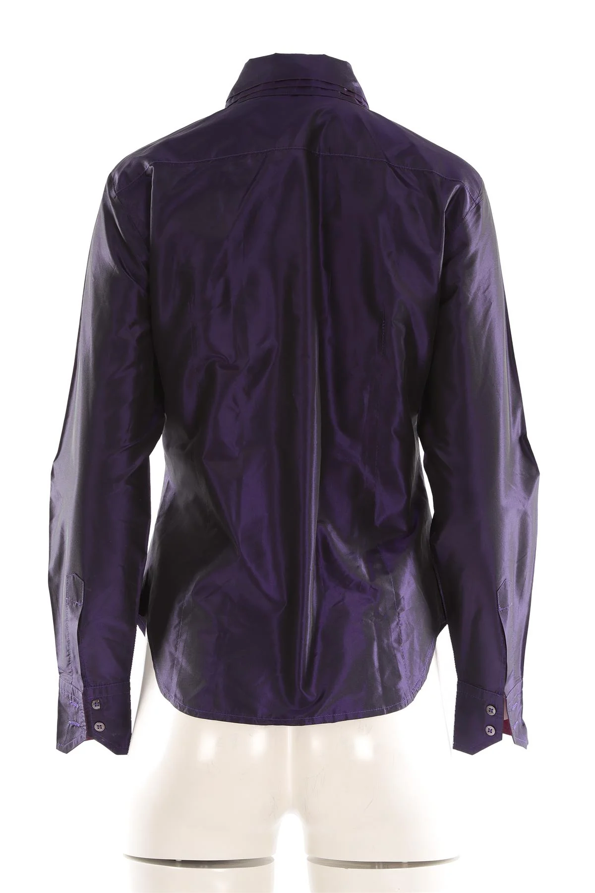 ETRO PURPLE SILK SHIRT IT 46 UK 14 - Image 4