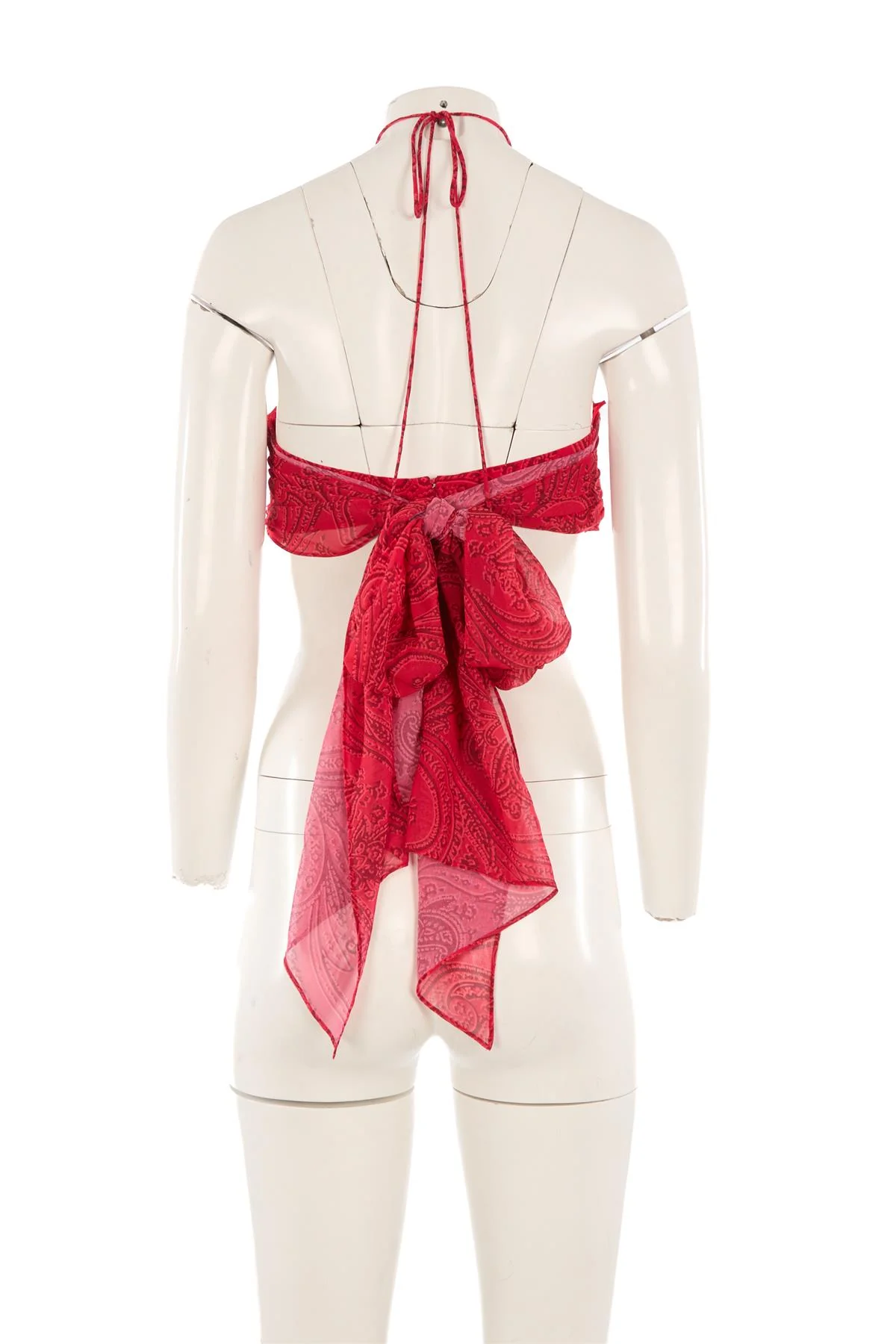 ETRO RED CHIFFON TOP IT 42 UK 10 - Image 4