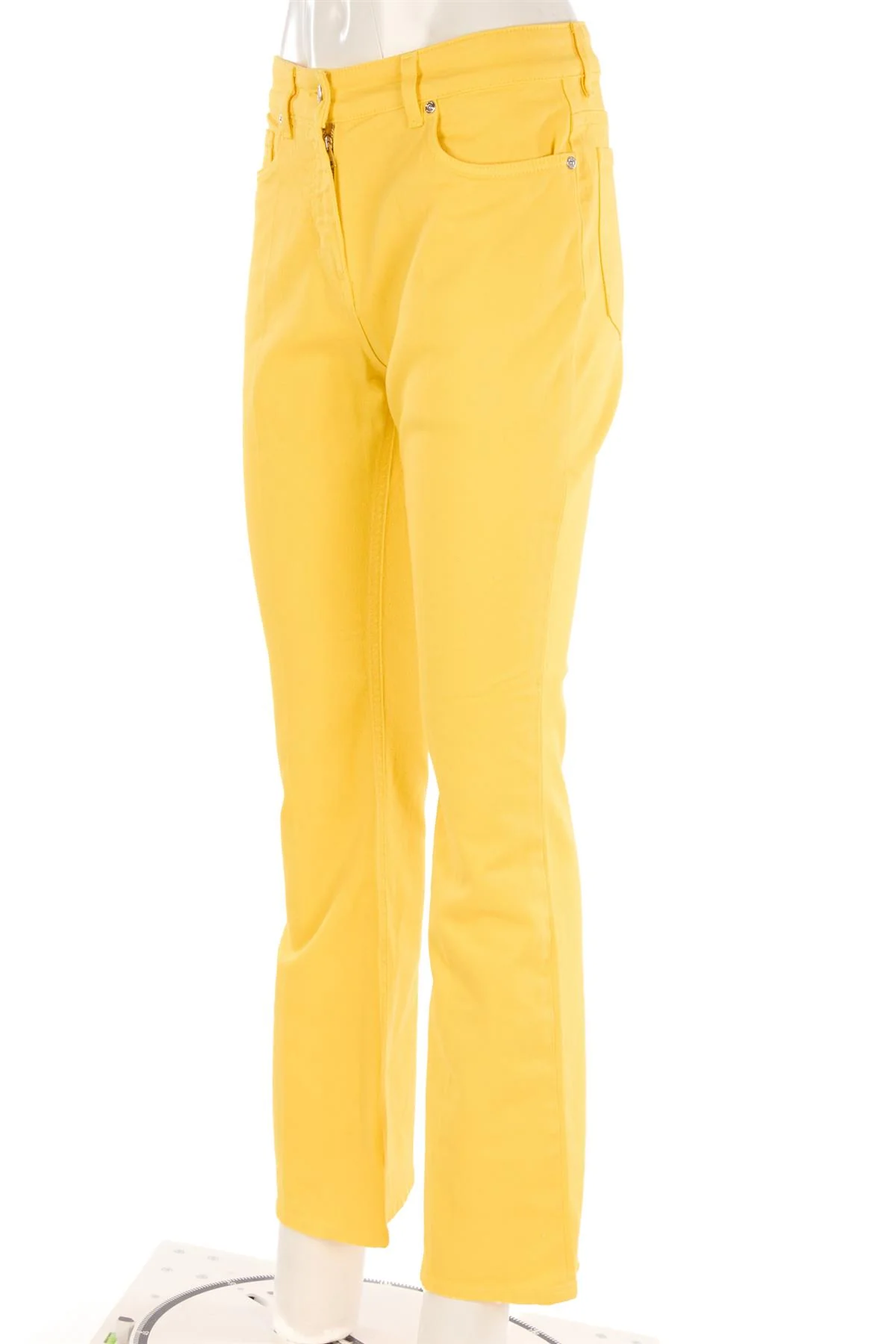 ETRO YELLOW HIGH RISE FLARED JEANS W29 UK 10-12 - Image 4