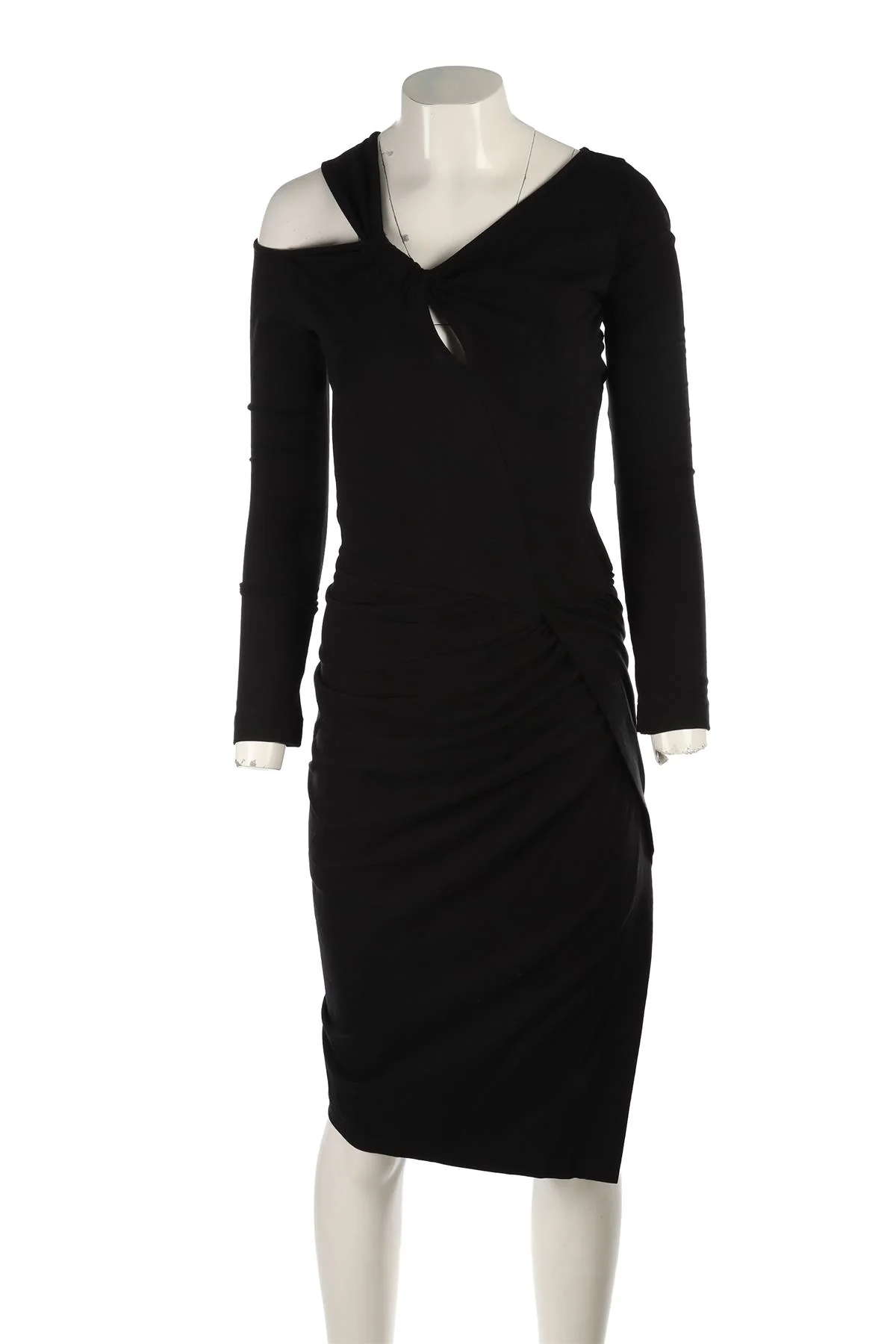 EUDON CHOI BLACK COTTON MAXI DRESS UK 6 - Image 2
