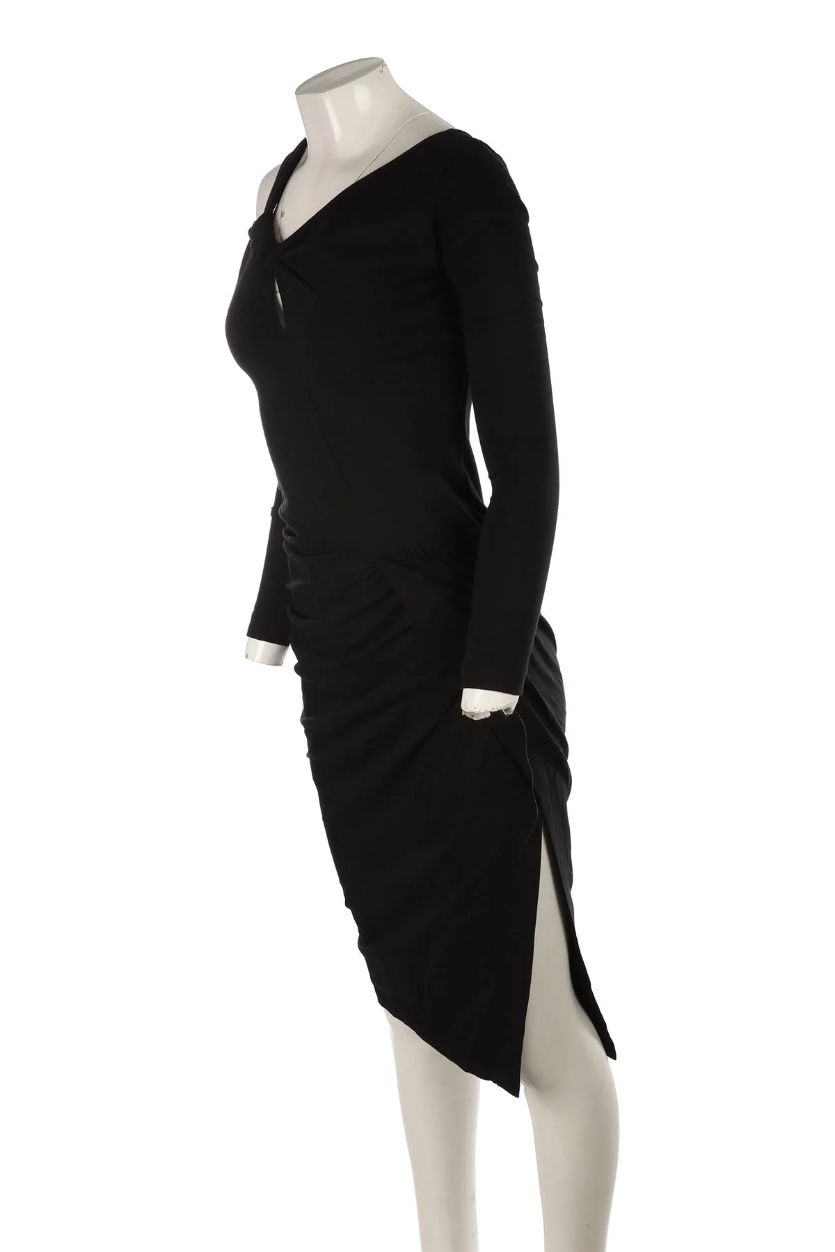 EUDON CHOI BLACK COTTON MAXI DRESS UK 6 - Image 3
