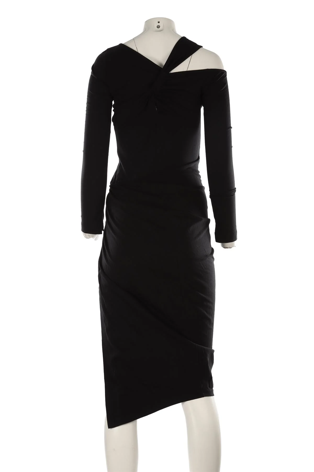 EUDON CHOI BLACK COTTON MAXI DRESS UK 6 - Image 4