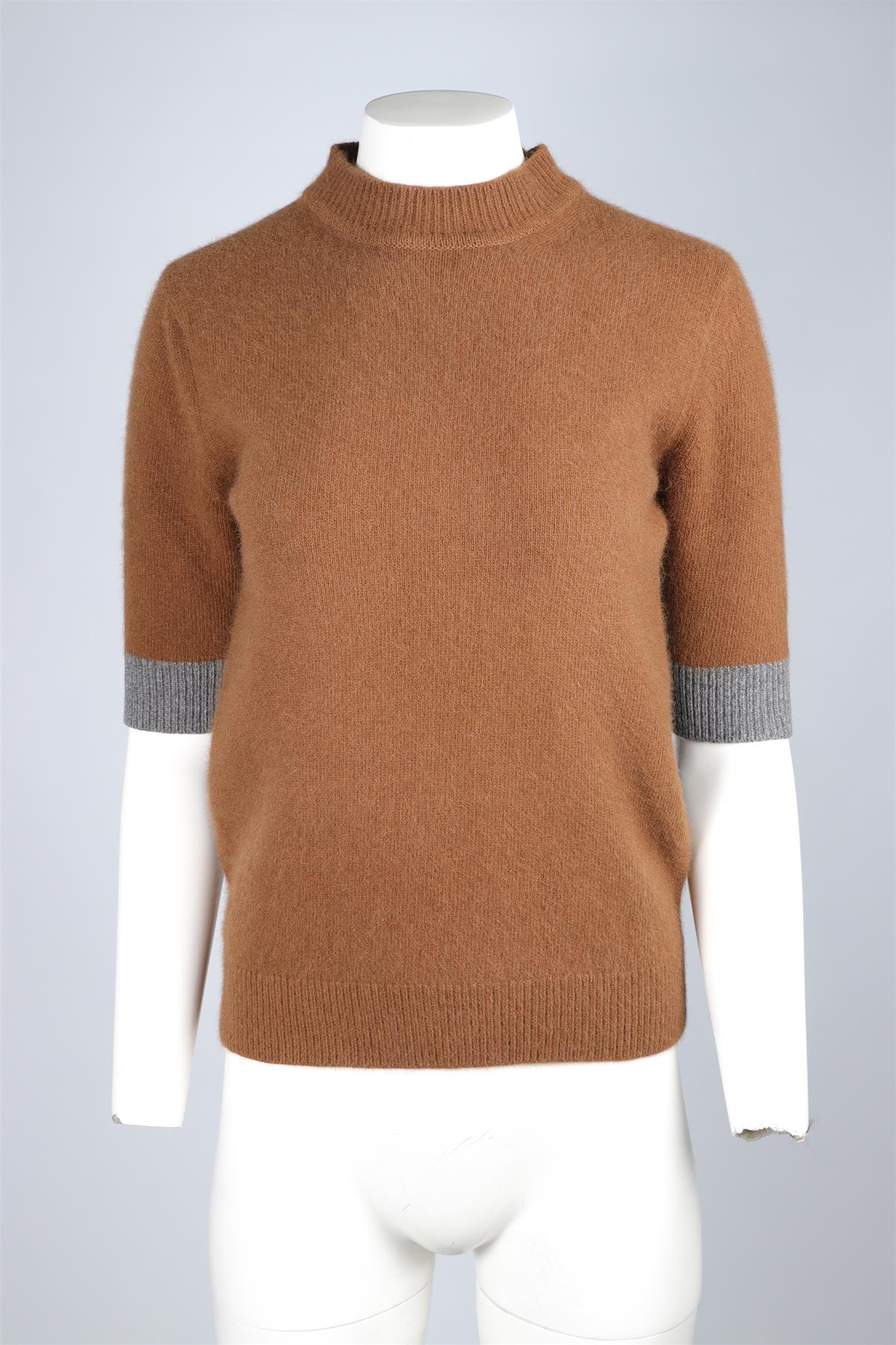 EUDON CHOI BROWN WOOL SWEATER SMALL - Image 2