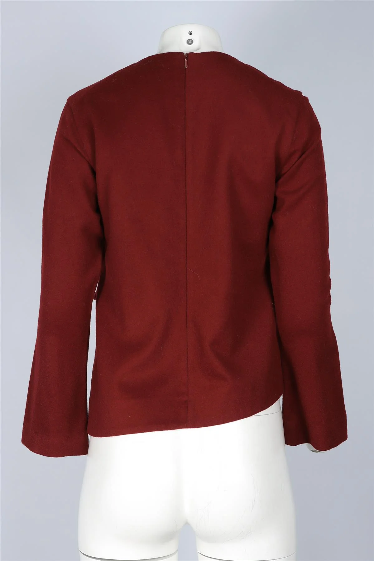 EUDON CHOI BURGANDY WOOL TOP IT 40 UK 8 - Image 4